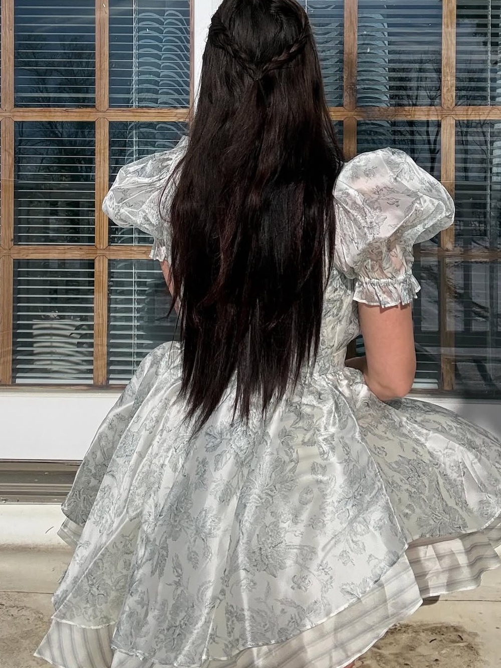 Selkie The Austen Silk Satin Portrait of a Lady Dress - Picture 2 of 13